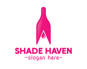 Magenta Wine Mountain logo design