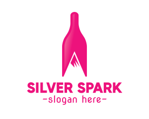 Magenta Wine Mountain logo design