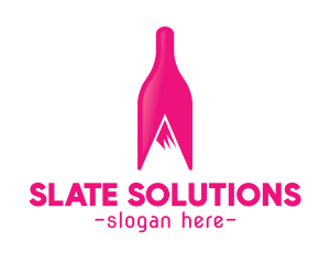 Magenta Wine Mountain logo design