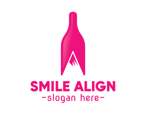 Magenta Wine Mountain logo design