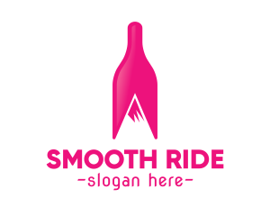 Magenta Wine Mountain logo design