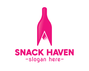 Magenta Wine Mountain logo design