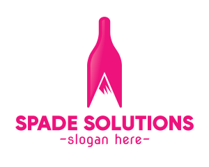 Magenta Wine Mountain logo design