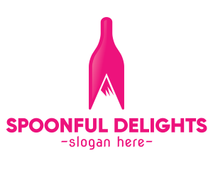 Magenta Wine Mountain logo design