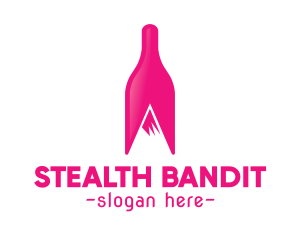 Magenta Wine Mountain logo design