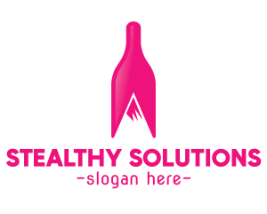 Magenta Wine Mountain logo design