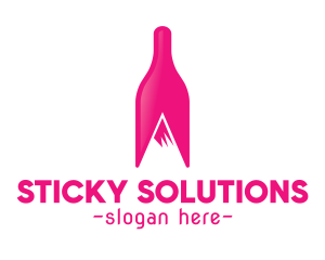 Magenta Wine Mountain logo design