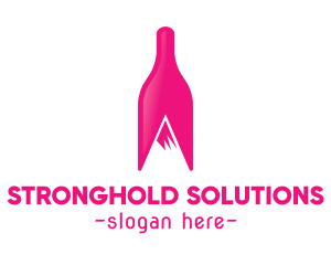 Magenta Wine Mountain logo design