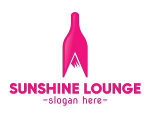 Magenta Wine Mountain logo design