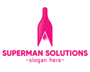 Magenta Wine Mountain logo design