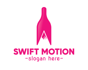 Magenta Wine Mountain logo design