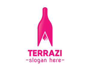 Magenta Wine Mountain logo design