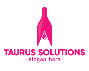 Magenta Wine Mountain logo design