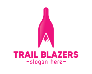 Magenta Wine Mountain logo design