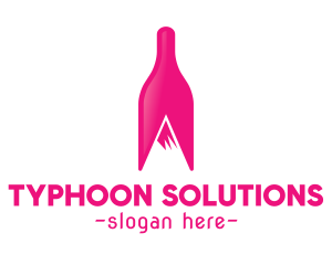 Magenta Wine Mountain logo design