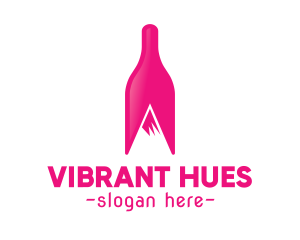 Magenta Wine Mountain logo design