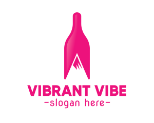 Magenta Wine Mountain logo design