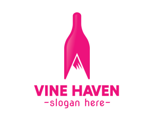 Magenta Wine Mountain logo design