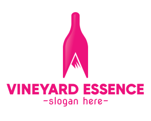 Magenta Wine Mountain logo design