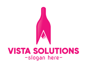 Magenta Wine Mountain logo design