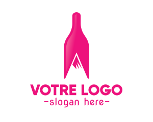 Distillery - Magenta Wine Mountain logo design