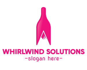 Magenta Wine Mountain logo design