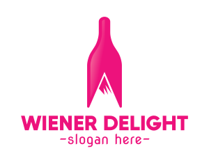 Magenta Wine Mountain logo design