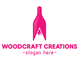 Magenta Wine Mountain logo design