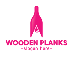 Magenta Wine Mountain logo design