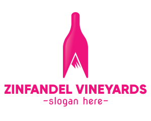 Magenta Wine Mountain logo design