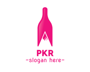 Magenta Wine Mountain logo design