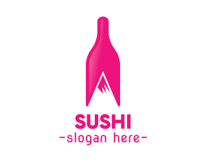 Magenta Wine Mountain logo design