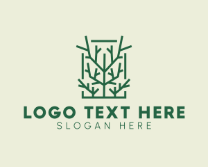 Shrub - Garden Forest Tree Branch logo design