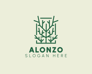 Garden Forest Tree Branch logo design