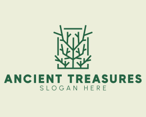 Garden Forest Tree Branch logo design