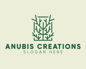 Garden Forest Tree Branch logo design