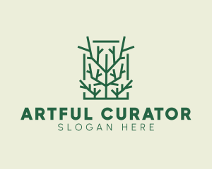 Garden Forest Tree Branch logo design