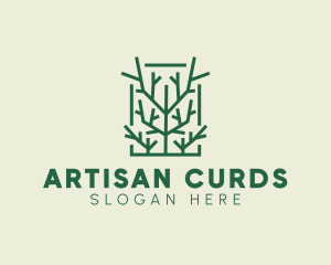 Garden Forest Tree Branch logo design