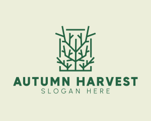 Garden Forest Tree Branch logo design