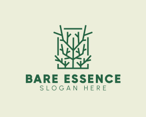 Garden Forest Tree Branch logo design