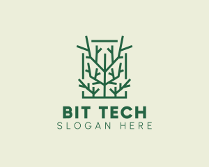 Garden Forest Tree Branch logo design