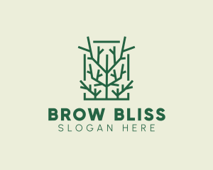 Garden Forest Tree Branch logo design