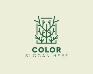 Garden Forest Tree Branch logo design