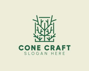 Garden Forest Tree Branch logo design