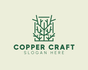 Garden Forest Tree Branch logo design