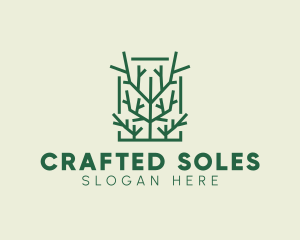 Garden Forest Tree Branch logo design