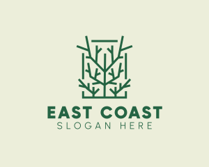 Garden Forest Tree Branch logo design