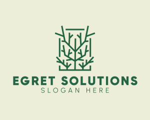 Garden Forest Tree Branch logo design