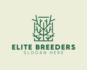 Garden Forest Tree Branch logo design