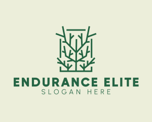 Garden Forest Tree Branch logo design